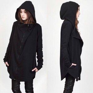Long goth Hoodie with oversized hood size medium by Sisters of the Black Moon